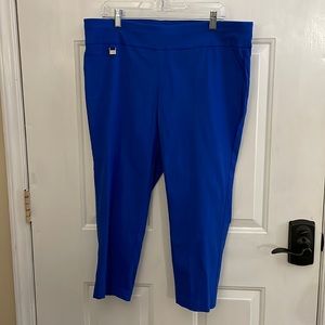 Rafaella comfort capris, blue, size 18